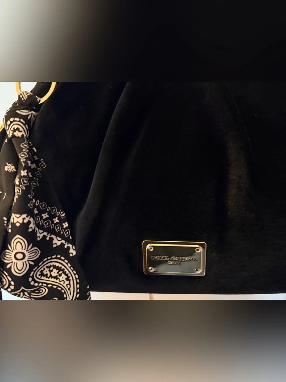 Dolce & Gabbana Black Velvet Cosmetic/Beauty Bag GWP item NWOT